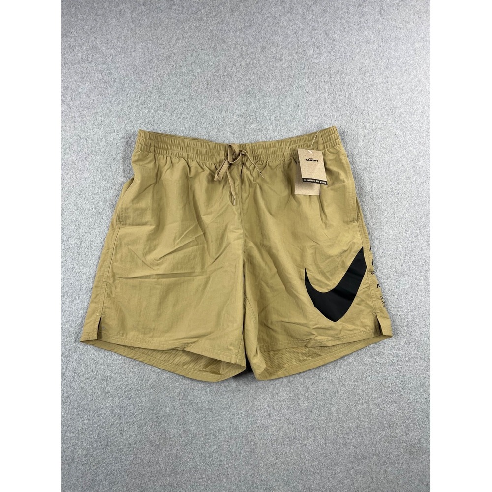 Nike Swim Breaker Space 7" Volley Swim Board Shorts Mens XL Brown Mesh Lined